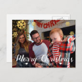 Frohe Weihnachten Imitate Gold Snowflakes (Vorne/Hinten)