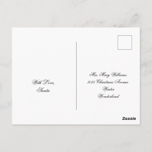 Frohe Weihnachten Imitate Goldene Foil Script Eleg Postkarte (Rückseite)