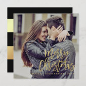 Frohe Weihnachten | Imitate Goldtypografie mit Fot (Vorne/Hinten)