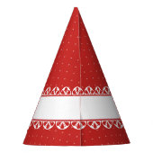 Frohe Weihnachten, Imitate White Lace, Polka Dot R Partyhütchen (Rückseite)