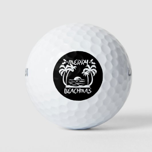 Frohe Weihnachten in Beachmas im Juli Golfball (Vorderseite)