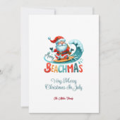 Frohe Weihnachten in Beachmas im Juli Grußkarte Einladung (Vorderseite)