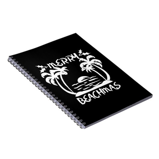 Frohe Weihnachten in Beachmas im Juli Notizblock (Rechte Seite)