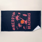 Frohe Weihnachten in Beachmas im Juli Strandtuch (Vorderseite)