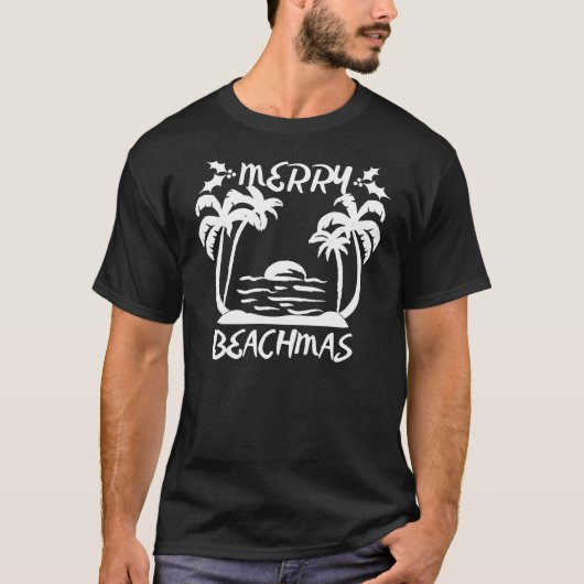 Frohe Weihnachten in Beachmas im Juli T-Shirt (Vorderseite)