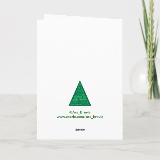 Frohe Weihnachten in Binary (Rückseite)