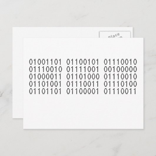 Frohe Weihnachten in Binary Code (Vorne/Hinten)