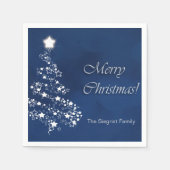 Frohe Weihnachten in Dark Blue Serviette (Vorderseite)