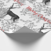 Frohe Weihnachten in den Kiefern Geschenkpapier (Ecke)