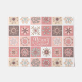 Frohe Weihnachten in den Pastellrosa Fußmatte (Vorderseite)