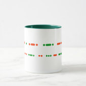 Frohe Weihnachten in der Morsealphabet-Tasse Tasse (Zentrum)