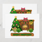 Frohe Weihnachten in der Nähe von Feuerfeuer Weihn (Vorne/Hinten)