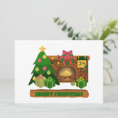 Frohe Weihnachten in der Nähe von Feuerfeuer Weihn (Stehend Vorderseite)