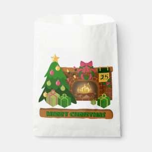 Frohe Weihnachten in der Nähe von Feuerfeuer Weihn Geschenktütchen