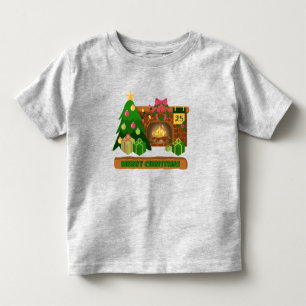Frohe Weihnachten in der Nähe von Feuerfeuer Weihn Kleinkind T-shirt