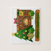 Frohe Weihnachten in der Nähe von Feuerfeuer Weihn Puzzle (Vertikal)