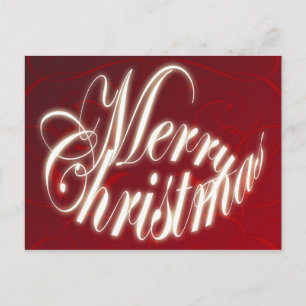 Frohe Weihnachten in der roten Postkarte