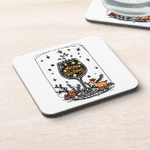 Frohe Weihnachten in einem Weinglas Getränkeuntersetzer (Linke Seite)