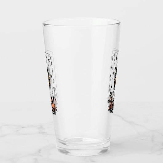 Frohe Weihnachten in einem Weinglas Glas (Rechts)