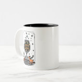 Frohe Weihnachten in einem Weinglas Zweifarbige Tasse (Vorderseite Links)