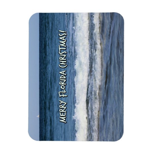 Frohe Weihnachten in Florida über dem Ozean Magnet (Vertikal)