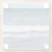 Frohe Weihnachten in Florida über dem Ozean Weißer Glasuntersetzer (Rückseite)