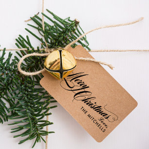 Frohe Weihnachten in Geblüht Script Custom Permastempel