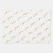 Frohe Weihnachten in Gold Geschenkpapier Set (Vorderseite 2)