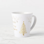 Frohe Weihnachten in Gold Milchtasse (Rechte Ecke)