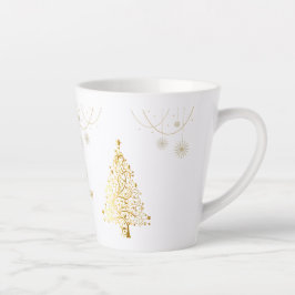 Frohe Weihnachten in Gold Milchtasse
