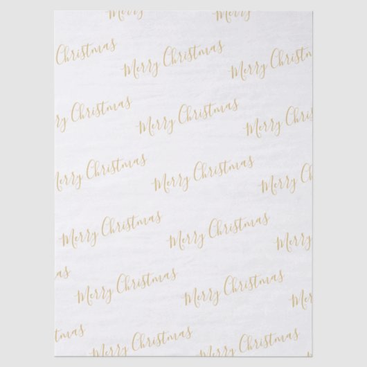 Frohe Weihnachten in Gold, oder Ihre Nachricht Seidenpapier (Vorderseite)