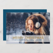 Frohe Weihnachten in Gold, Single Foto Weihnachtsk (Vorne/Hinten)