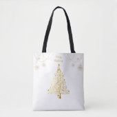 Frohe Weihnachten in Gold Tasche (Vorderseite)