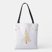 Frohe Weihnachten in Gold Tasche (Rückseite)