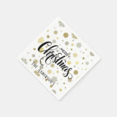 Frohe Weihnachten in Gold und Silver Snow individu Serviette (Ecke)