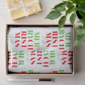 Frohe Weihnachten in Grün und Rot Seidenpapier (Geschenk)