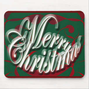 Frohe Weihnachten in grüner Mousepad