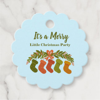 Frohe Weihnachten in Holly's Boots Party-Geschenk Geschenkanhänger