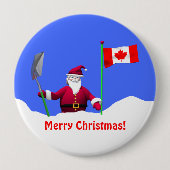 Frohe Weihnachten in Kanada Button (Vorderseite)