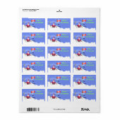 Frohe Weihnachten in Kanada - Geschenktag Adressaufkleber (Vorne)