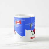 Frohe Weihnachten in Kanada Kaffeetasse (Mittel)