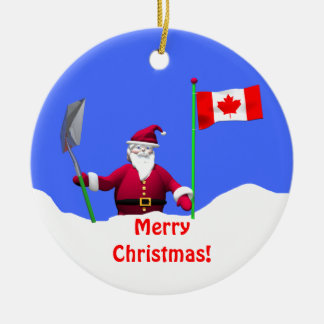 Frohe Weihnachten in Kanada Keramikornament