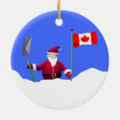Frohe Weihnachten in Kanada Keramikornament (Hinten)