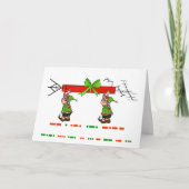 Frohe Weihnachten in Morse Code + Elfen & Antenne (Vorderseite)