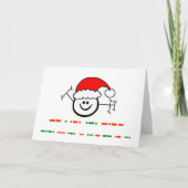 Frohe Weihnachten in Morse Code Happy Ham Card (Vorderseite)
