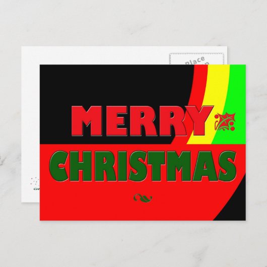 Frohe Weihnachten in Rasta Farben (Vorne/Hinten)