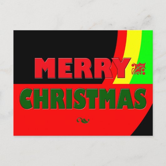 Frohe Weihnachten in Rasta Farben (Vorderseite)