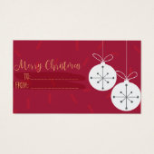 Frohe Weihnachten in Red Gift Tag (Vorderseite)