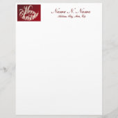 Frohe Weihnachten in Red Letterhead Briefbogen (Vorderseite)