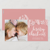 Frohe Weihnachten in Rosa (Vorne/Hinten)